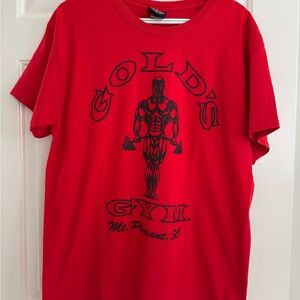Gold's Gym Red Short Sleeve Logo Tee